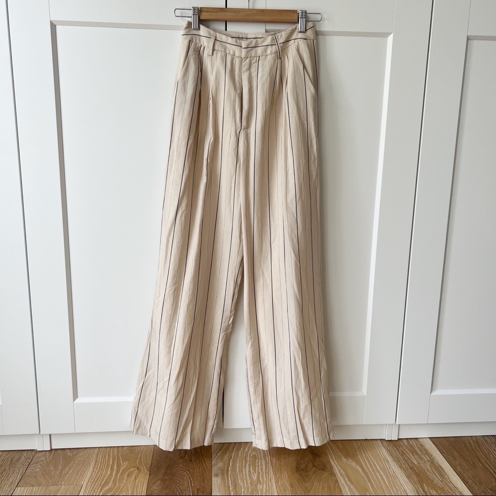 DISSH CELLE Cream Stripe Blazer WidePants Blazer & PantSuit. sz4. & sz.2. - Picture 12 of 17